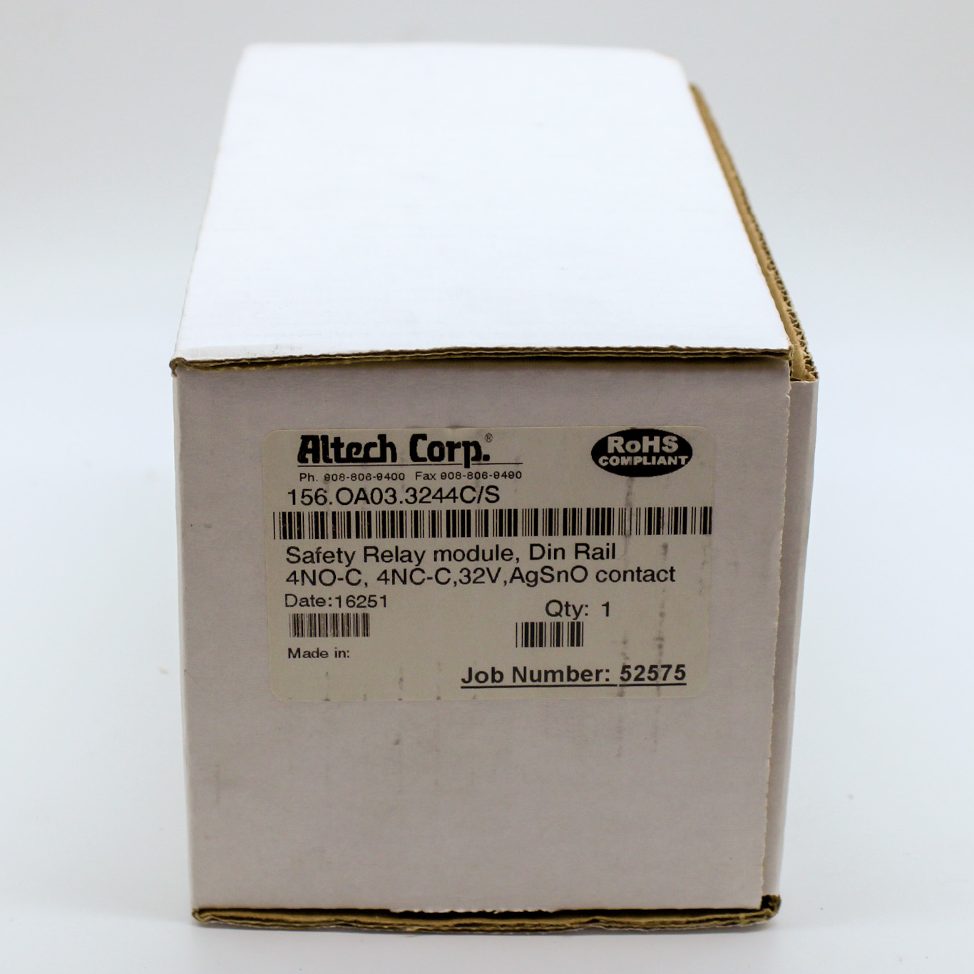 Altech Corp 156.OA03.3244C/S 250V 10A DIN Rail Safety Relay Module