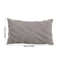 thumbnail image 3 of Pillow Case 20x16 Inch Rectangular Polyester Decorative Cushion Cover for Sofa Living Room Bedroom Decor Gray, 3 of 6