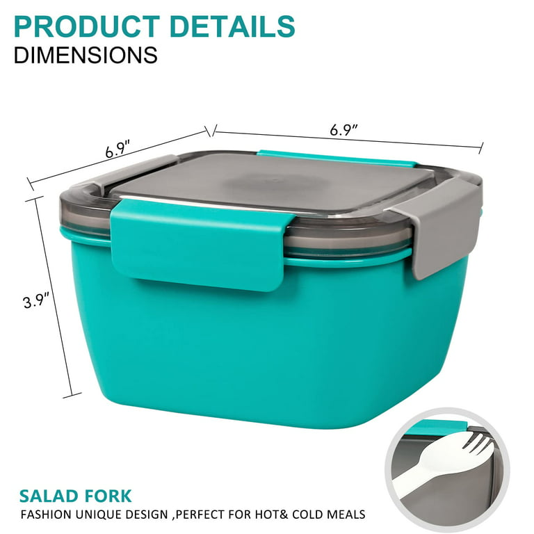 Loobuu 68 OZ to Go Salad Container Lunch Container, BPA-Free, 3