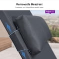 thumbnail image 6 of PURPLE LEAF 3-Piece Patio Lounge Chair Set – Outdoor Chaise Loungers with Aluminum Frame, Side Table & Wheels for Poolside, Sunbathing & Tanning, Includes Pillows，Gray, 6 of 9