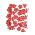 thumbnail image 4 of segolike 100x Perles Fleur Artisanat Fait Main Breloques de Perles Fleur Transparentes Perle Florale Rouge, 4 of 9