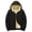 Black #10, variant on Men's Sherpa Lined Quilted Hooded Jacket Full Zip Up Winter Heavyweight Warm Outerwear with Pockets