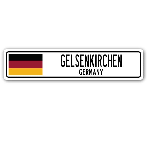 GELSENKIRCHEN GERMANY Street Sign German flag city country road wall gift