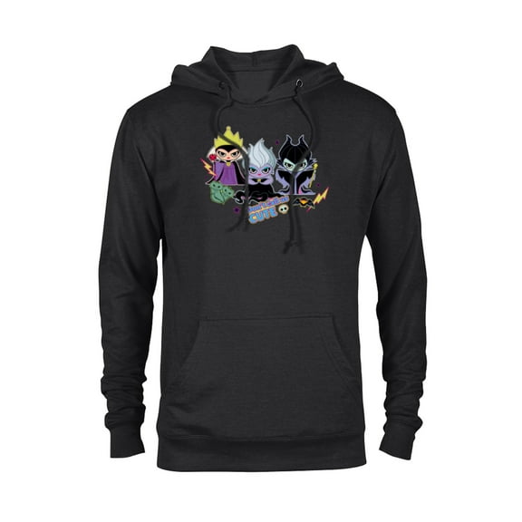 Disney Villains Chibi Don’t Call Us Cute - Pullover Hoodie for Adults - Customized-Black