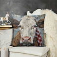 thumbnail image 2 of YINGXI Hello Sweet Cheeks Highland Cow Pillow Cover Decor Vintage Country Farmhouse Art for Gifts and Home Decor Flannel Pillow Cover 20x20in, 2 of 5