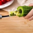 thumbnail image 2 of PEACNNG New Kitchen Silver Stainless Steel Vegetable Core Remover Multifunctional Bitter Gourd Tomato Pepper Core Fruit and Vegetable Seed Remover, 2 of 5