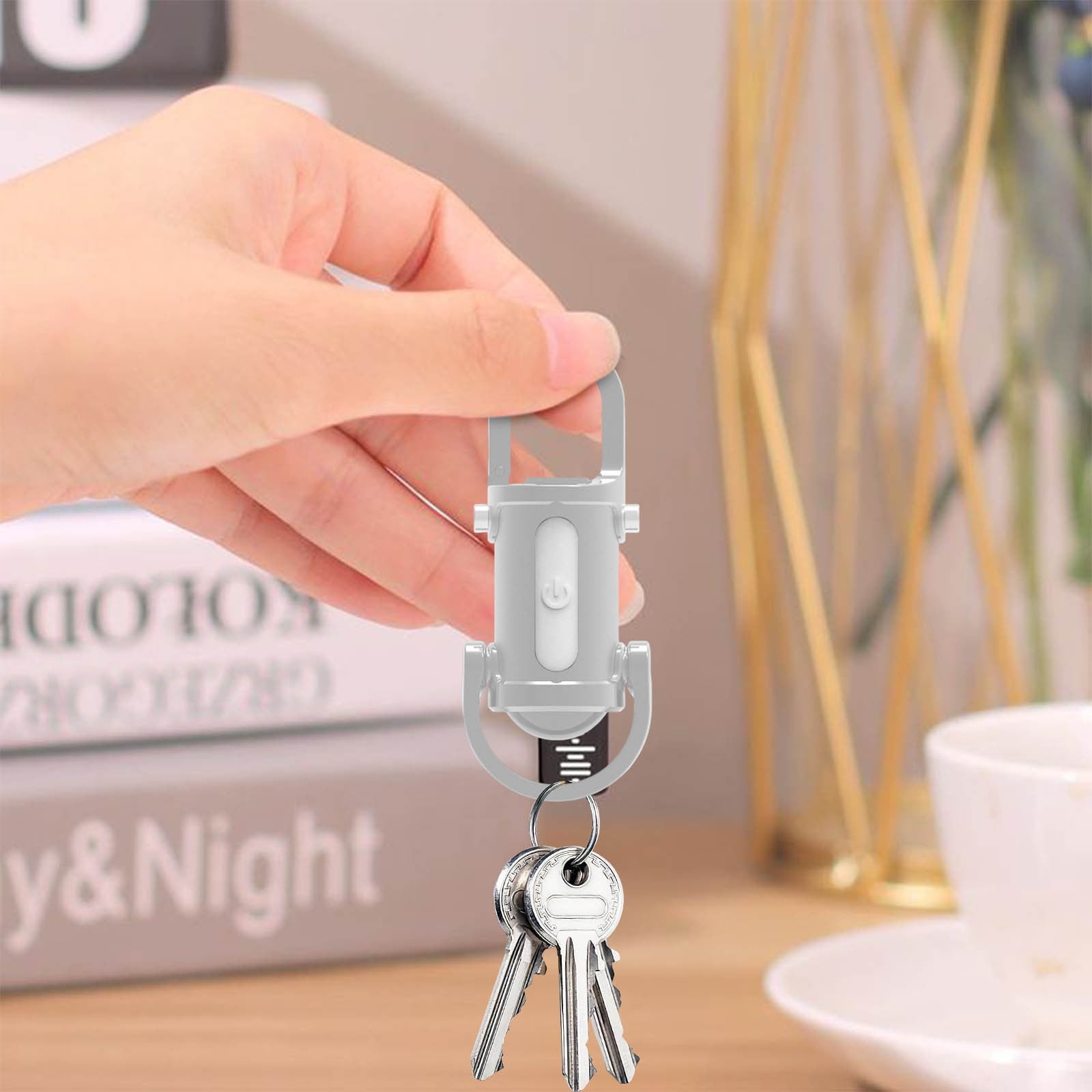 Lunxisen 3 Pcs Christmas Gift Keychain Flashlight LED Lighting for Emergency Power Outage Survival Gear Outdoor Camping Hiking Car Accessories