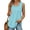 Blue, variant on Women's Summer Tank Tops Round Neck Sleeveless Blouse Casual Flowy Tops