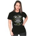thumbnail image 3 of Anti Social Butterfly Skull Tattoo Womens Fitted Plus Size Graphic Tee Brisco Brands 2X, 3 of 5