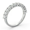 thumbnail image 2 of Dash Jewel 2.7 Ct Round Cut Lab Created Diamond Half Eternity Ring - 14K White Gold Plated Engagement Ring for Women - Stunning Proposal Ring - Perfect Anniversary or Birthday Gift, 2 of 4