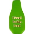 thumbnail image 3 of I Peed in the Pool Beer Bottle Coolie (Bright Green), 3 of 5