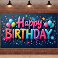 thumbnail image 4 of Colorful Design Banner Decorative Balloons Party Backdrop for Birthday Party Celebration Indoor Decoration Photo Shoot, 4 of 8