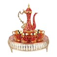 thumbnail image 1 of Luxury Vintage Turkish Coffee Pot Set For Serving Tea Wedding Gift, 1 of 4