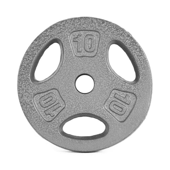 CAP Barbell Standard 1-inch Weight Lifting Grip Plate, 10 lb, Single, Grey