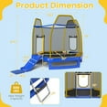 thumbnail image 2 of Gymax 7FT Kids Recreational Trampoline w/Ladder & Slide Ocean Ball Indoor Outdoor Blue, 2 of 9