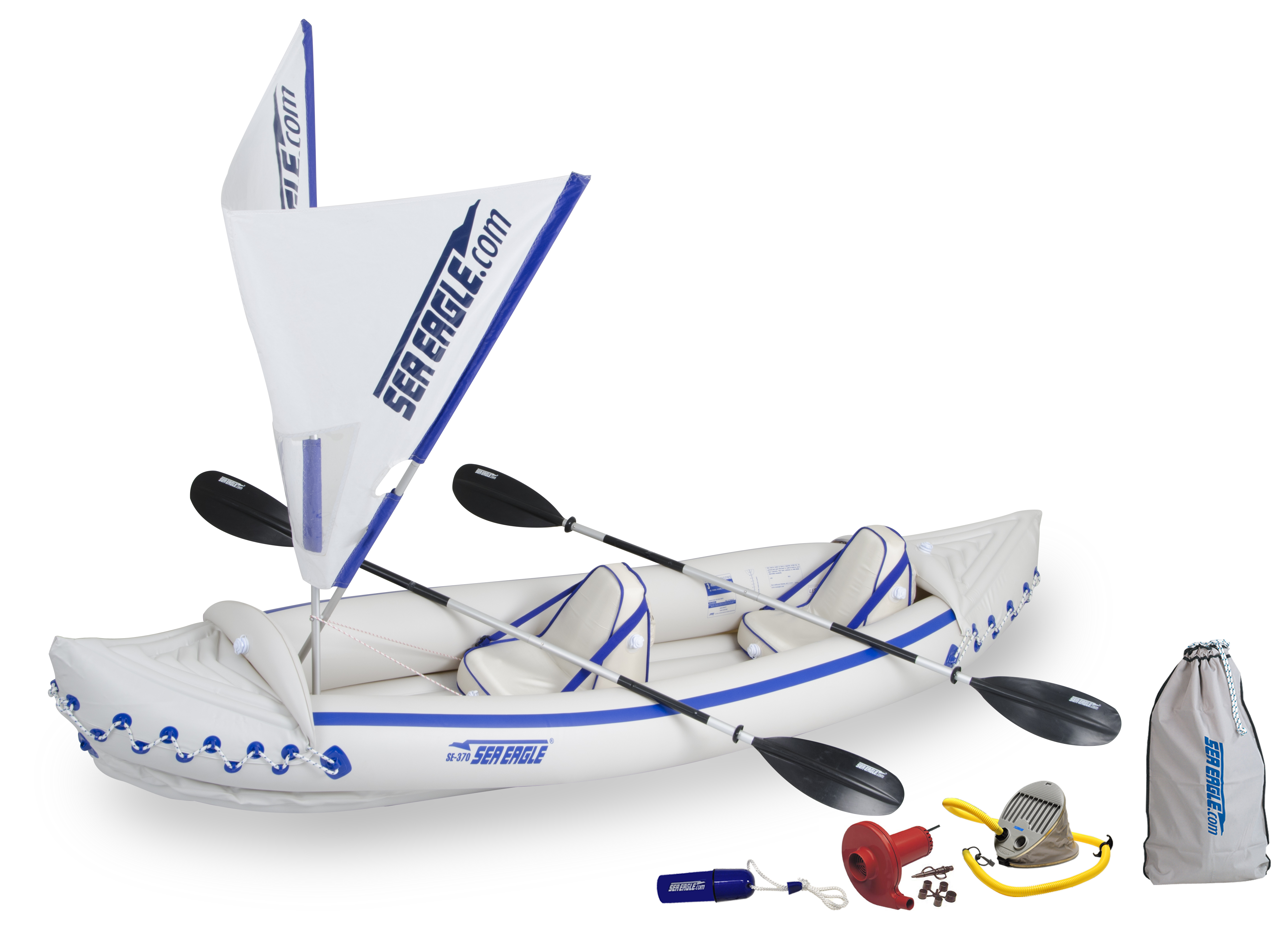 Sea Eagle SE370 Infatable Sport Kayak QuikSail Package