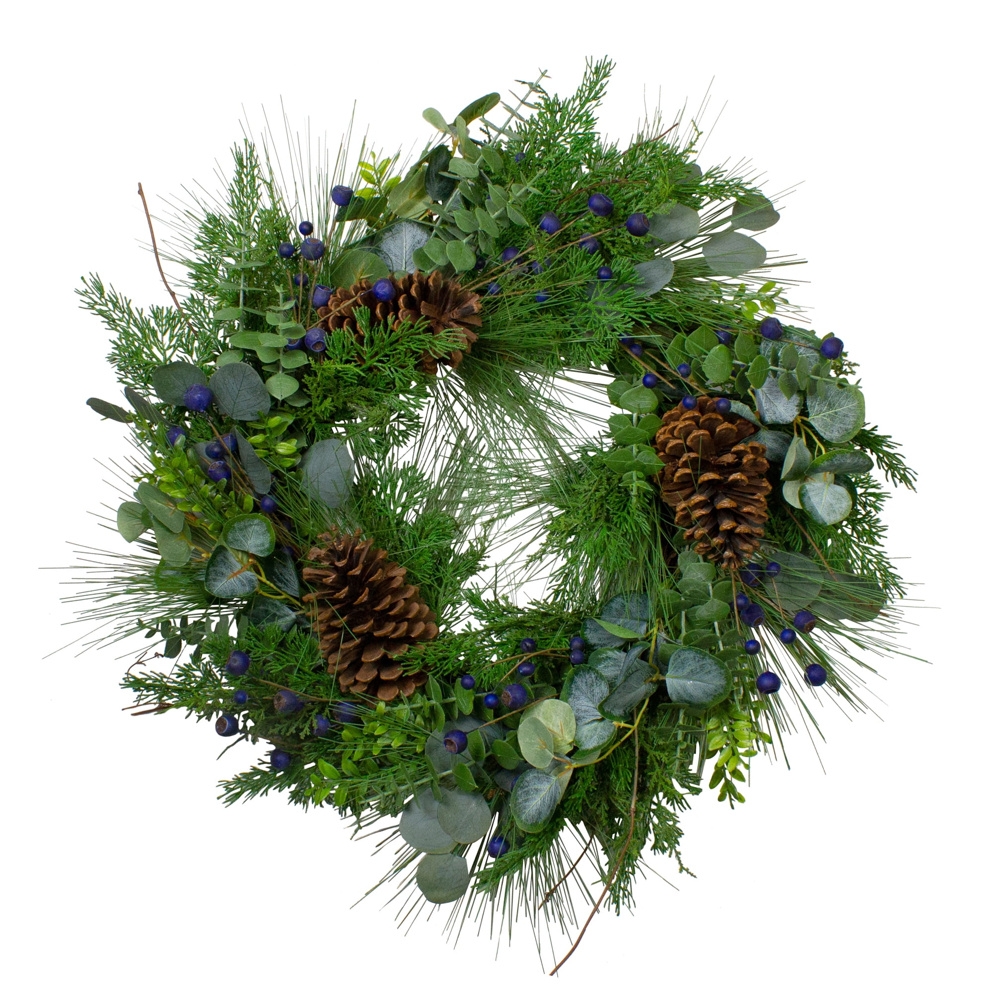 Northlight Blue berry Eucalyptus Pine Artificial Christmas Wreath 28"