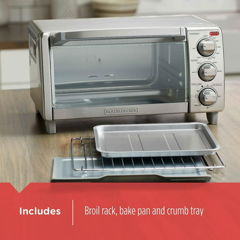 BLACK+DECKER Natural Convection 4-Slice Toaster Oven