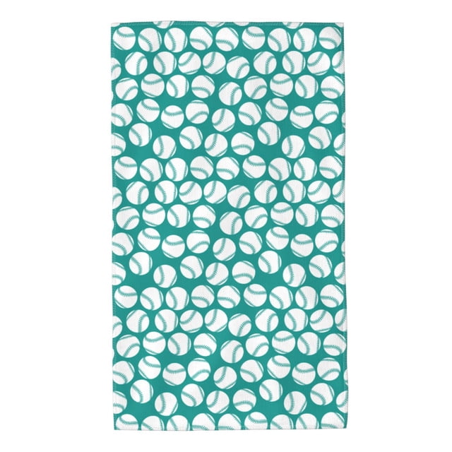 Balery Green Baseball Toalla de Microfibra Premium con Estampado – 27.5x16 pulgadas, Alta Absorción, Suave y Aterciopelada, Secado Rápido