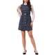 thumbnail image 1 of Vestido Vintage A-Line de Cuello Redondo a Cuadros sin Mangas para Mujeres Elegante XL Azul Oscuro, 1 of 5