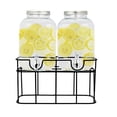 thumbnail image 1 of Dispensadores Bebidas, Vitrolero de Vidrio Grueso, Tipo Mason Jar para Bebidas Frías; Aguas Frescas, Capacidad de cada Vitrolero 5 Litros, 1 of 8