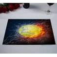 thumbnail image 2 of PKQWTM Tennis Ball In Fire And Water Kitchen Dining Table Mats Placemats Size 12x18 Inches, Set of 2 Pieces, 2 of 2