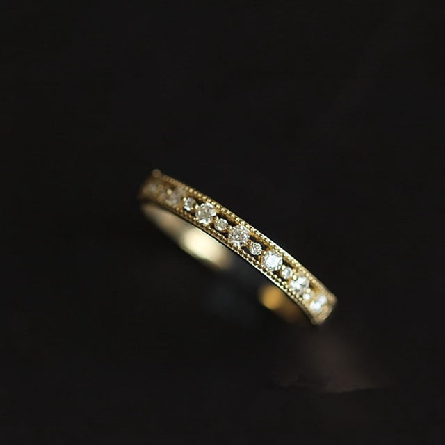 Anillo japonés de plata esterlina s925 chapado en oro de 14 quilates, exquisito estilo retro de viajero diario, estilo exquisito que combina con todo