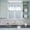 Blue, variant on 3 Piece Kitchen Curtains and Valances Set Yellow Grey Striped Cafe Curtains 36 Inch Length Geometric Vertical Stripes White Valance & Tier Curtain for Living Room Bedroom Window 54"x18" 27"x36"*2
