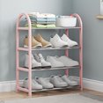 thumbnail image 2 of 4-Tier Steel Frame Shoe Organizer - Slim Profile Bathroom/Closet Storage Solution, 2 of 7