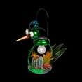 thumbnail image 4 of Alpine Corporation Solar Metal Silly Green Bird with Garden and LED Decor, 4 of 4