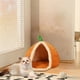 thumbnail image 1 of Pisexur Suministros para mascotas Camas para gatos Tiendas para gatos Camas para perros Cama cueva para gatos semicerrada con bolas de peluche Cama para gatos cubierta superros, gatos y animales, 1 of 6