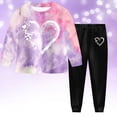 thumbnail image 2 of mgoYE Girls Clothes Fall Winter Long Sleeve Top and Leggings Pants Set Casual Daily Outfits for Toddler Girl(Purple,3-4 Years), 2 of 9