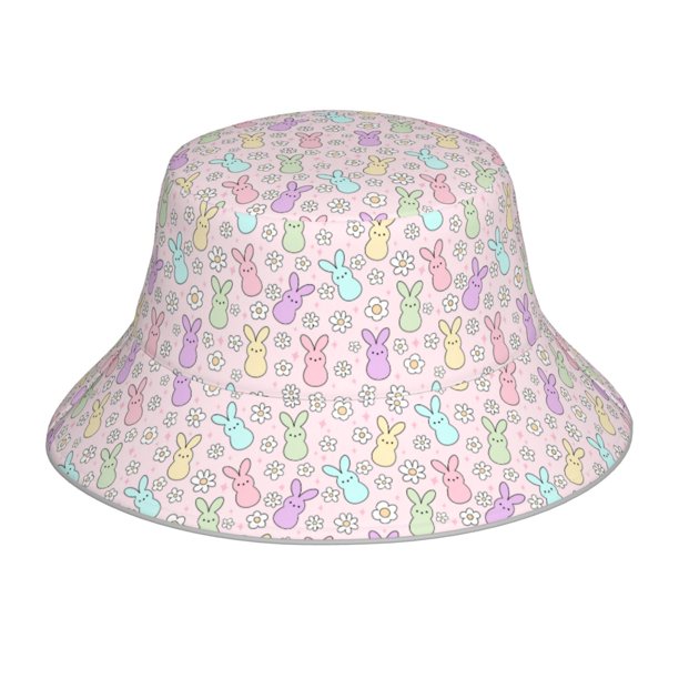 Balery Colorful Bunny Sombreros para el sol para hombre y mujer, sombrero de pescador con UPF 50+