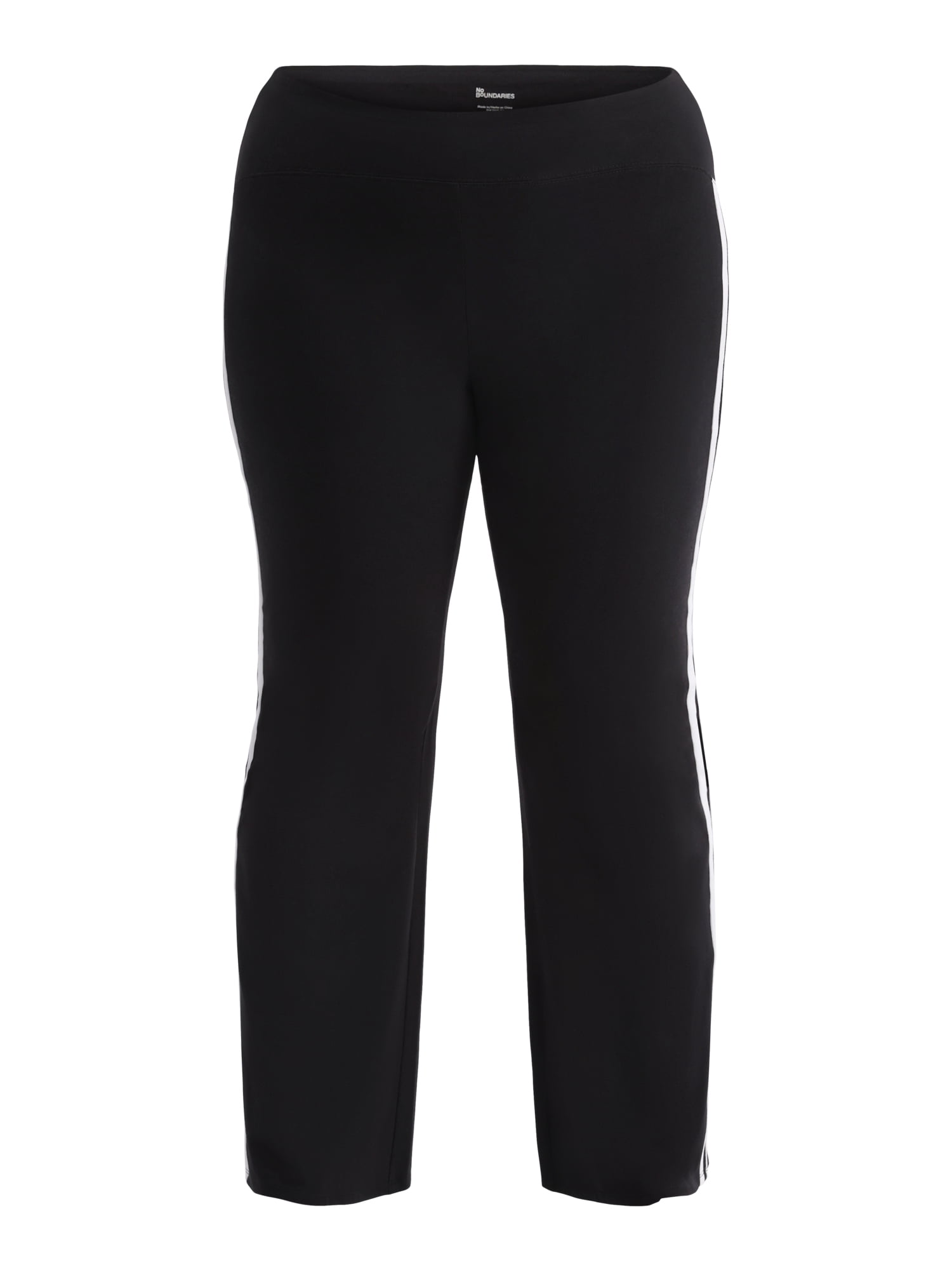 No Boundaries Side Stripe Flare Pants, 31” Inseam, Women's and Women’s Plus