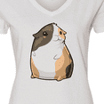 thumbnail image 4 of Inktastic Cute Short Hair Guinea Pig Women's V-Neck T-Shirt, 4 of 5
