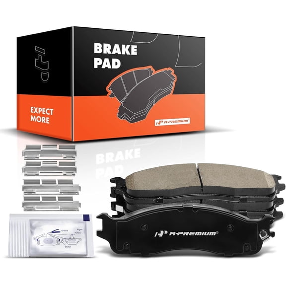 A-Premium Front Ceramic Disc Brake Pads Set Compatible with Select Dodge Models - Ram 1500 2006-2008, Ram 2500/Ram 3500 2003-2008, with Hardware, 4 Pcs