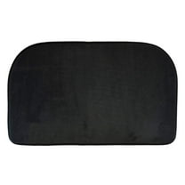 Kashi Home Soft Plush Memory Foam Non-Slip Backing Kitchen Rug Mat, 18x30 Inch D-Shape Slice Kitchen Floor Mat, Black
