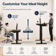 thumbnail image 4 of Kyspho 48" x 24" Electric Standing Desk with Keyboard Tray Adjustable Sit Stand up Desk with Headphone Hook & 4 Height Memory Pre-Set Black, 4 of 8