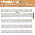thumbnail image 3 of 5 Rolls Christmas Ribbon 1.5 inch Wide Decorative Ribbon for Gift Wrapping and Holiday Decorations Pastel Unicorns and Bows, 3 of 7
