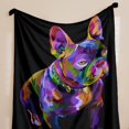 thumbnail image 3 of Colorful Bulldog Blanket Cute Puppy Dog Throw Blanket for Kids Boys Girls Soft Plush Dog Flannel Fleece Throw Blanket Pet Dogs Blanket for Bedroom Couch Sofa, 3 of 6