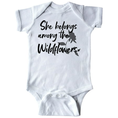 

Inktastic She Belongs Among the Wild Flowers Gift Baby Boy or Baby Girl Bodysuit