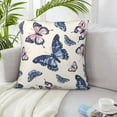 thumbnail image 6 of ZICANCN Vintage Doodle Butterflies Art Throw Pillow Covers, Bed Couch Sofa Knit Decorative Pillow Covers for Living Room Farmhouse, 16"x16", 6 of 8