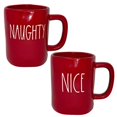 thumbnail image 1 of RAE DUNN Ensemble de Tasses Rouge Coquin Ou Joli - Artisan Collection par MAGENTA – Lot de 2 – 1 Tasse Rouge Coquin et 1 Tasse Rouge Joli – Lequel êtes-Vous?, 1 of 4