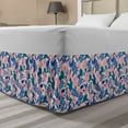 thumbnail image 1 of Abstract Bed Skirt, Tropical Flowers and Leaves in Pastel Colors, Elastic Bedskirt Dust Ruffle Wrap Around for Bedding Decor, 4 Sizes, Pale Rose Multicolor, by Ambesonne, 1 of 2