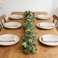 thumbnail image 3 of With White Roses A Faux Rose And Greenery And Vine Suitable For Wedding And Home Party Runner ., 3 of 5