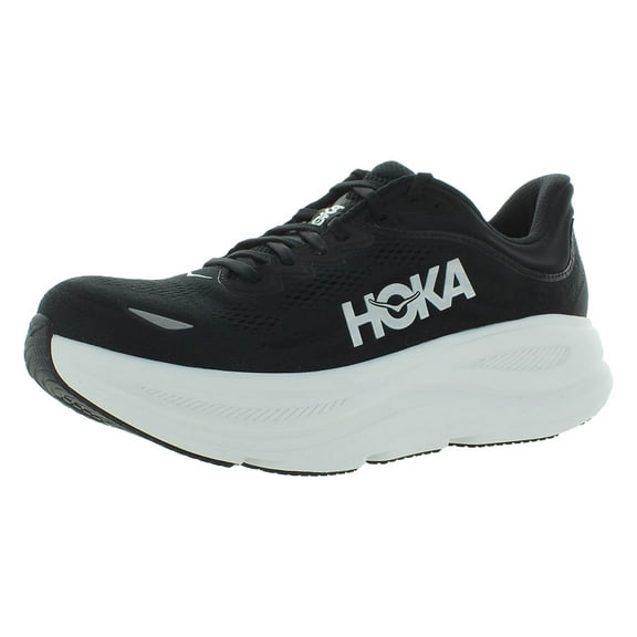 HOKA Bondi 9 Mens Shoes Size 11, Color: Black/White