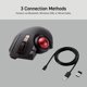 thumbnail image 3 of Mouse Trackball ELECOM EX-G Pro M XPT1MRXBK Inalambrico Bluetooth Cable 8 Botones, 3 of 5