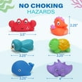 thumbnail image 7 of BenBen 6Pcs Color Changing Bath Toys for Toddler, No Hole Mold Free Ocean Animal Baby Bathtub Toys, 7 of 7