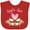 Red, variant on Inktastic Gigi's Girl Heart Flowers Girls Baby Bib
