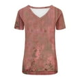 thumbnail image 6 of Summer Tops Viikei Womens Tops Trendy,Women's Plus Size Summer Tops,Women's New Short-sleeved V-neck Pullover Casual Printed Fashion Top Multicolor S, 6 of 7